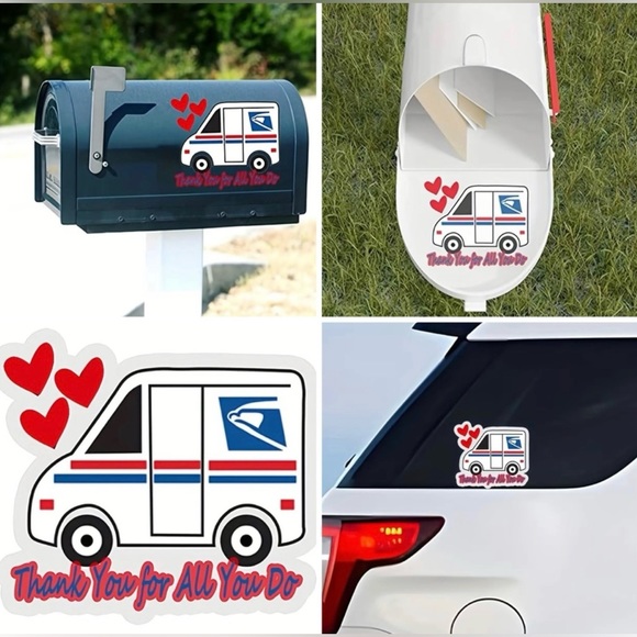NEW! 3”x 4” Postal Decal “Thank you for all you do” Support your Mail Workers - Picture 1 of 5